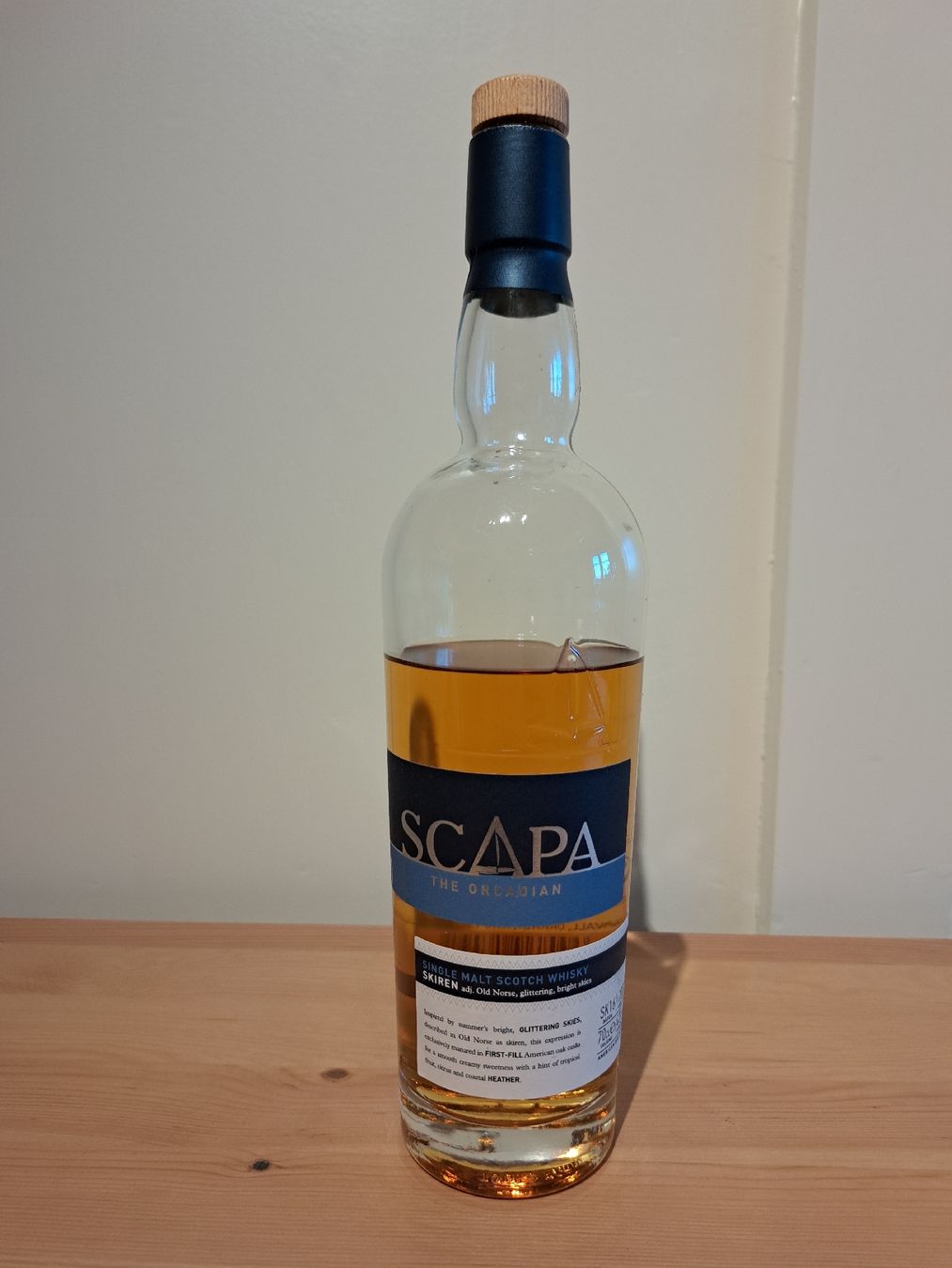 Scapa Bevande alcoliche: SCAPA Skiren Batch SK16 offene Flasche – Usato da Brittnau venduto da Prorex