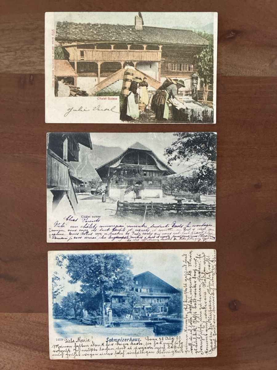 Ansichtskarten: 3 Ansichtskarten Schweiz Chalet Suisse – Gebraucht aus Oftringen von Cla.vD.74