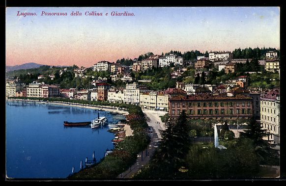 Cartes postales: Lugano, Panorama della Collina e Giardin – D'occasion à Berlin par bartko-reher