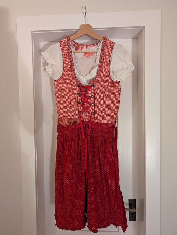 Costumi: Dirndl Krüger Almsach Gr. 34/36 rot weiss  top Zustand – Usato da Winterthur venduto da blubb_