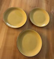 3 Stk. Tellerset, Keramik gelb, Essteller, Top Zustand!