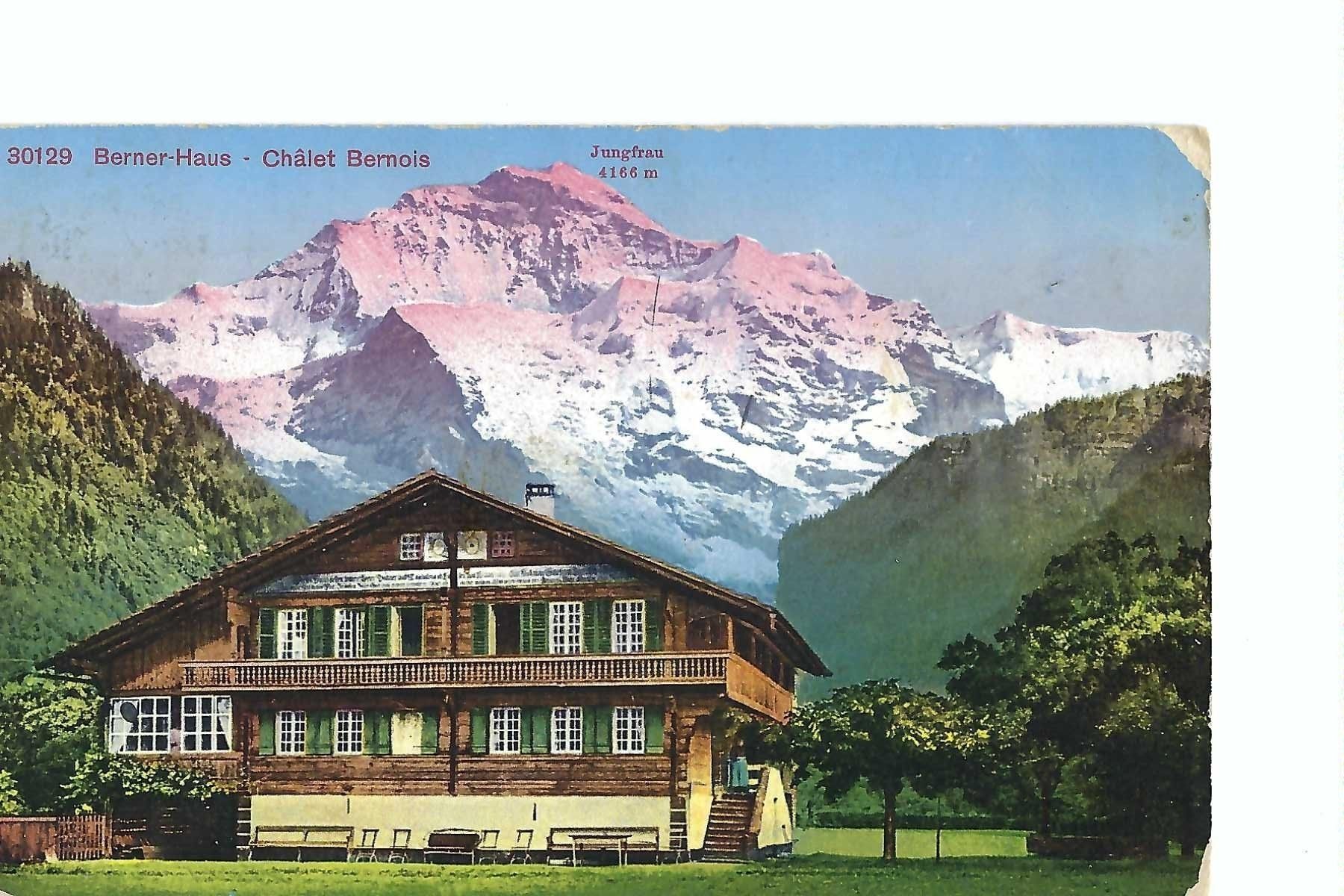 Cartoline postali: Berner-Haus, Châlet Bemois, 1917 – Usato da Thun venduto da 44wart
