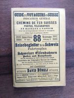 David Bürkli Kursbuch Schweiz 1887/1888 mit Karte