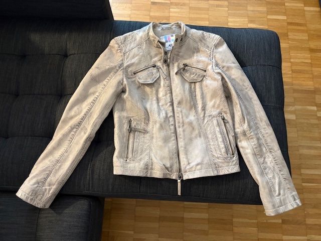 Acerbis Jacken: Lederjacke, AJC,  hellgrau, Jeanslook, Dame, Gr. XS-S – Gebraucht aus Uster von sanura01