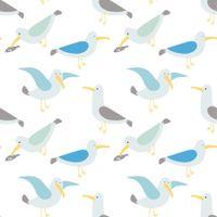 Jersey Stoff p. stoffknäul 100%Baumwolle Möwe 80x100cm