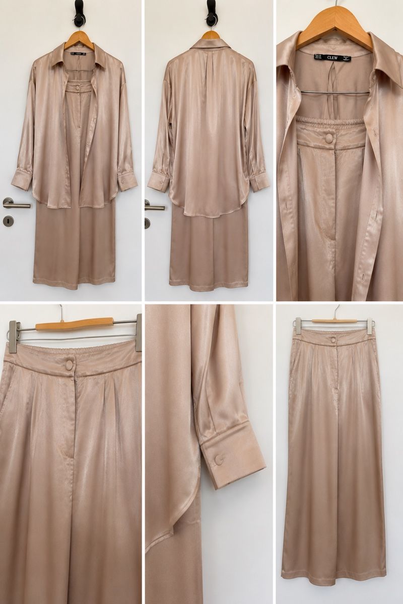 Completi & Tailleur: CLEW Satin 2-Piece Set Size M – Usato da Zürich venduto da YanaZam 2