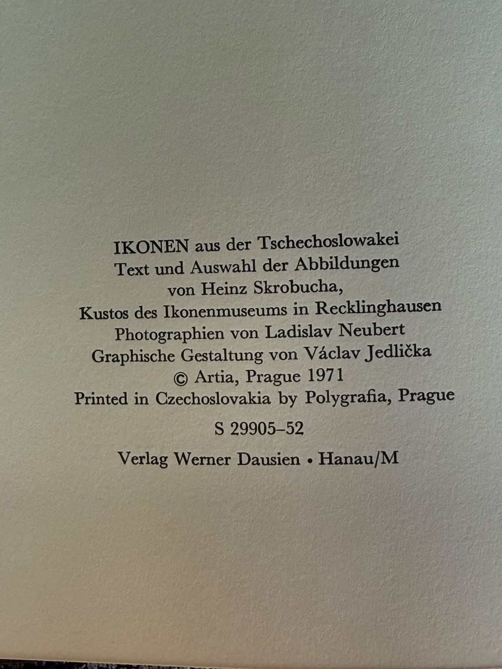 Libri: Ikonen aus der Tschechoslowakei Skrobucha 1971 – Usato da Itingen venduto da uhu777 2