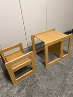 Holz Kindertisch Stuhl Set Natur Gebraucht