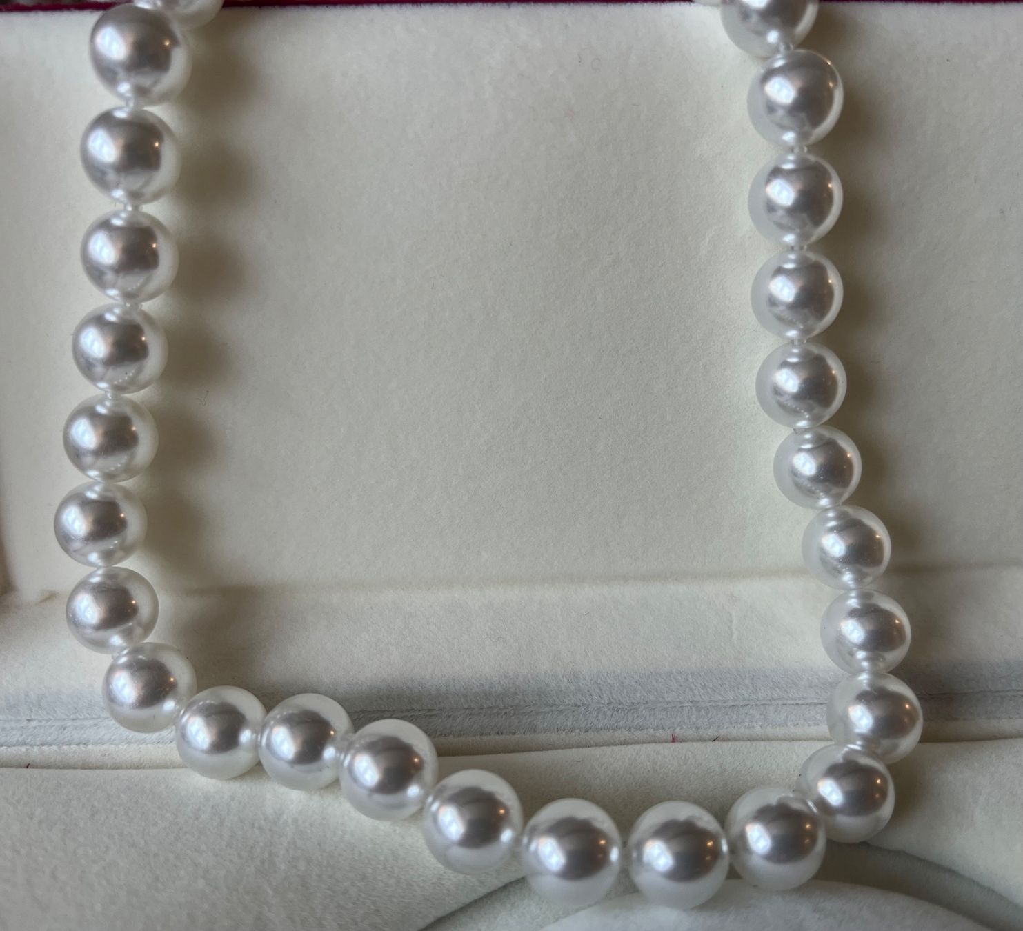 Catenine: Halskette mit Perlmuttperlen 12 mm 45 cm Silber 925 – Nuovo (secondo la descrizione) da Bern venduto da Steinfieber 1