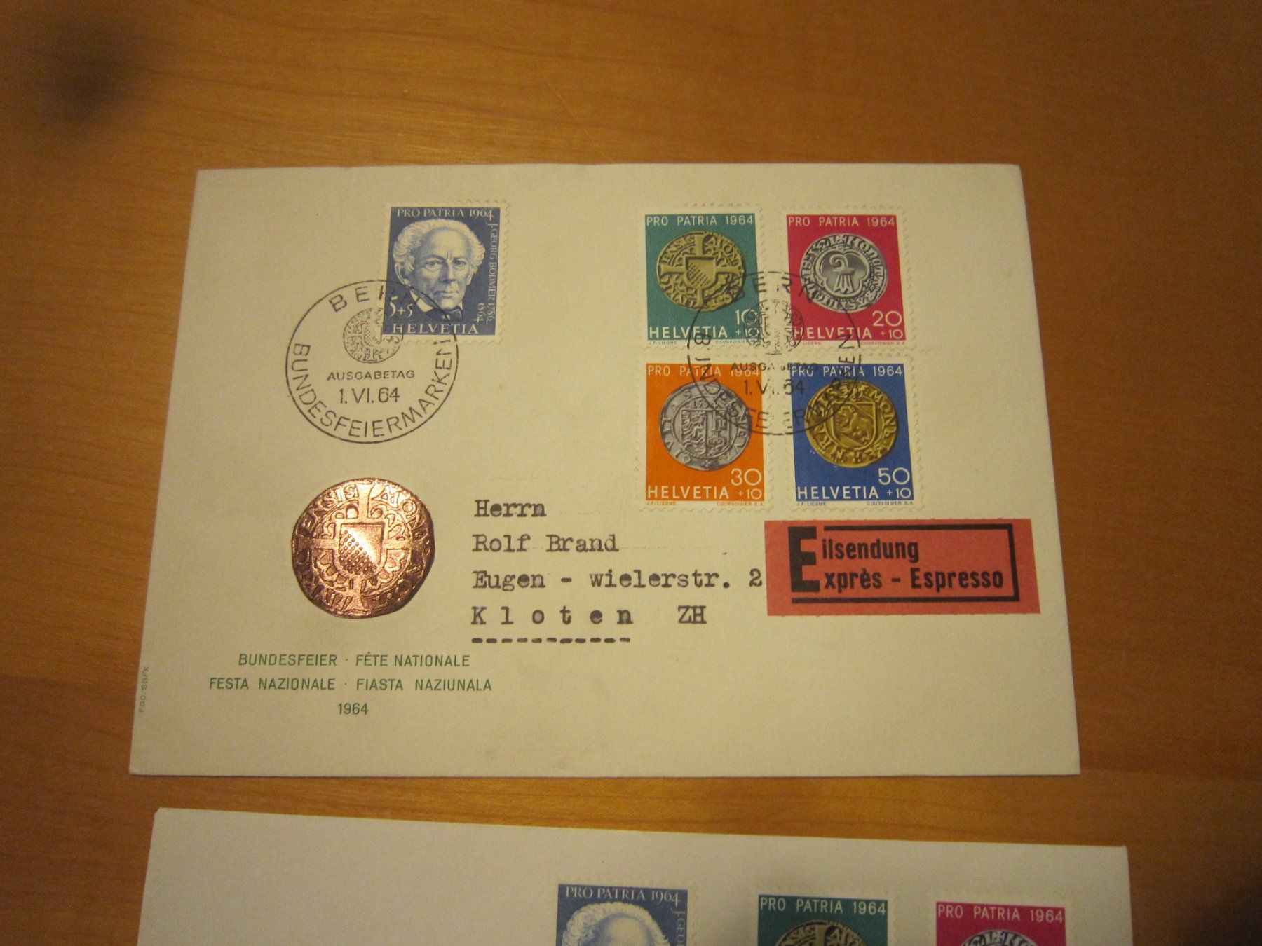 Tutti i francobolli: PP 1964 FDC nit/ohne Adresse – Usato da Gordola venduto da Polentaefung 1