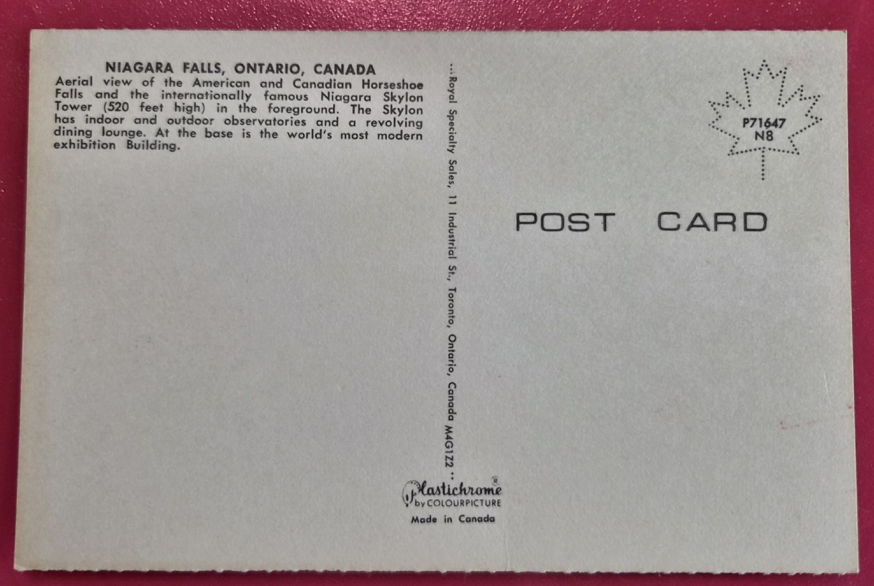 Cartoline postali: Niagara Falls Skylon Tower Kanada top – Nuovo (secondo la descrizione) da Melchnau venduto da Arthurius 1