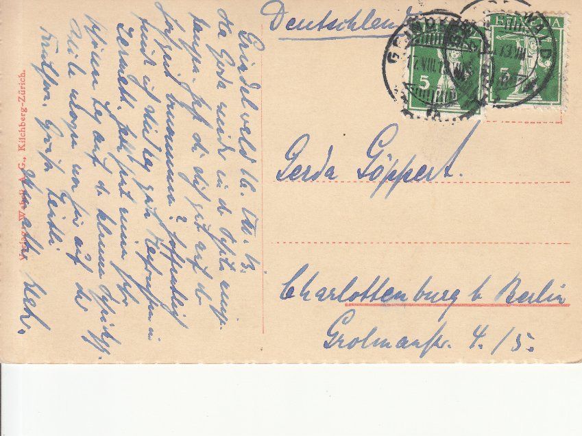 Cartoline postali: Grindelwald 1913 – Usato da Bürglen TG venduto da StampGraf 1