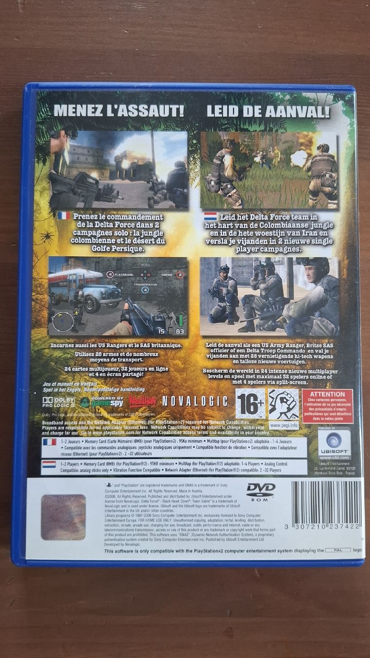 Giochi: Jeu PS2 Delta Force Black Hawk Down Team Sabre  – Usato da Fiaugères venduto da Fiaugeres1609 1