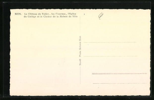 Cartoline postali: Sion, Le Chateau de Valère, les Caserne – Usato da Berlin venduto da bartko-reher 1