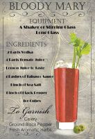 Blechschild-BLOODY MARY EQUIPMENT
