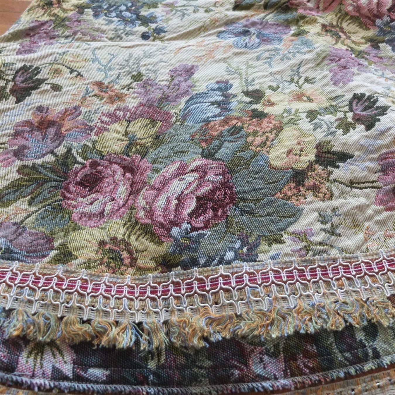 Stoffe: Vintage Goblein Tischdecke Rosen TOP – Gebraucht aus Meyrin von laservette99 3