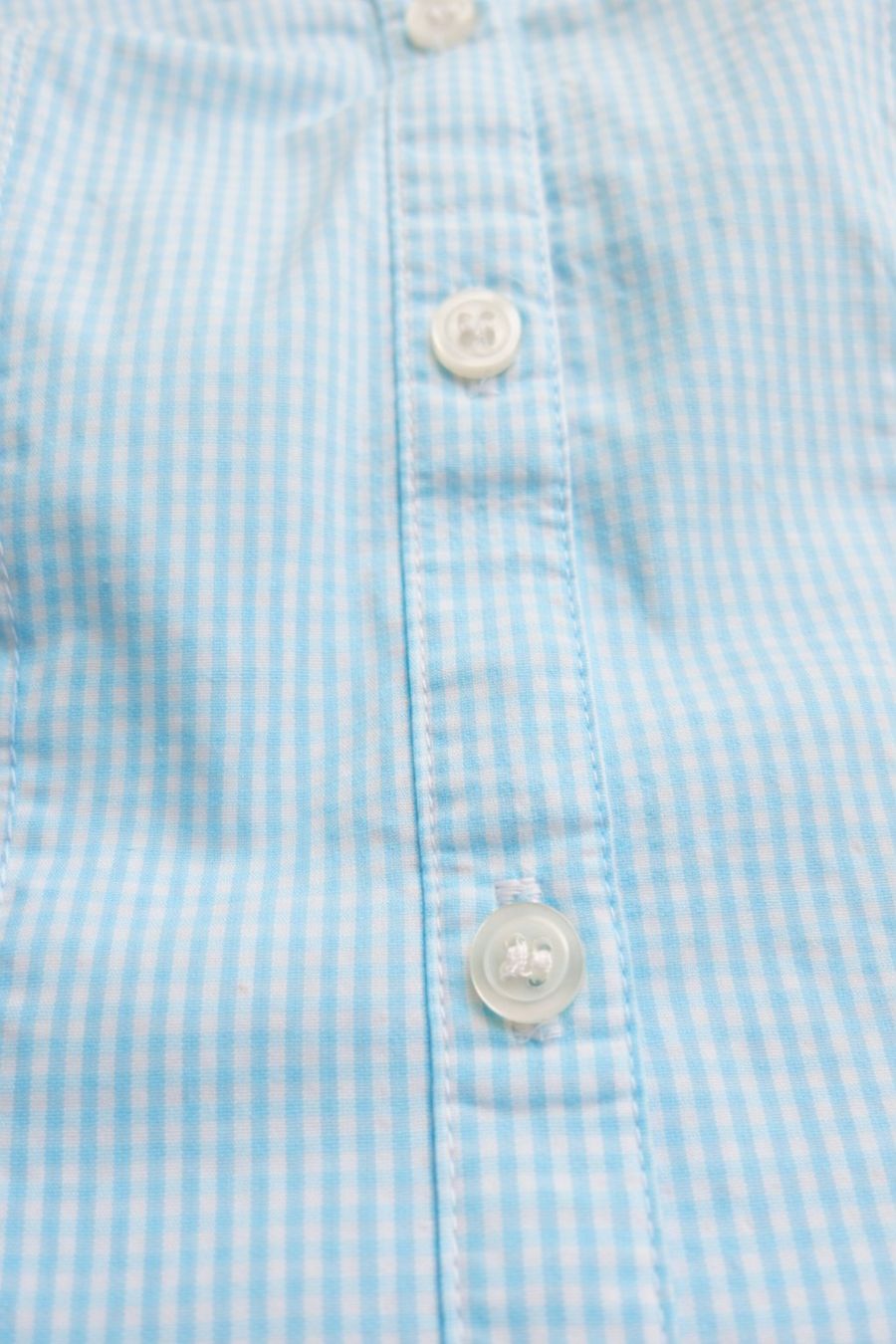 Blusen: Elegante hellblaue Kurzarmbluse mit feinem Karomuster – Neu (gemäss Beschreibung) aus Fully von VaneaSelection 8