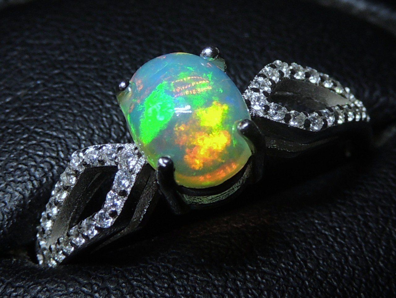 Anelli: Opal Silber 925 Fingerring Gr. 59 – Usato da Waldenburg venduto da schaller707 4