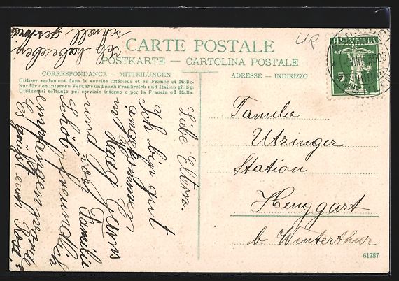 Cartoline postali: Göschenen, Teilansicht mit Gotthardbahn – Usato da Berlin venduto da bartko-reher 1