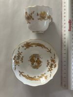 Meissen Mokkatasse/Untertasse, Golddekor, Rarität! (48)
