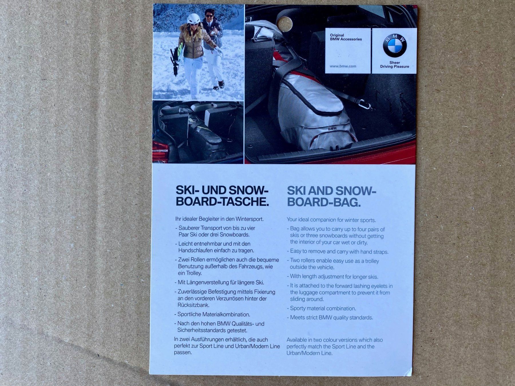 BMW Reisekoffer: Original BMW Ski- und Snowboardtasche – Neu (gemäss Beschreibung) aus Gockhausen von iHustle 1