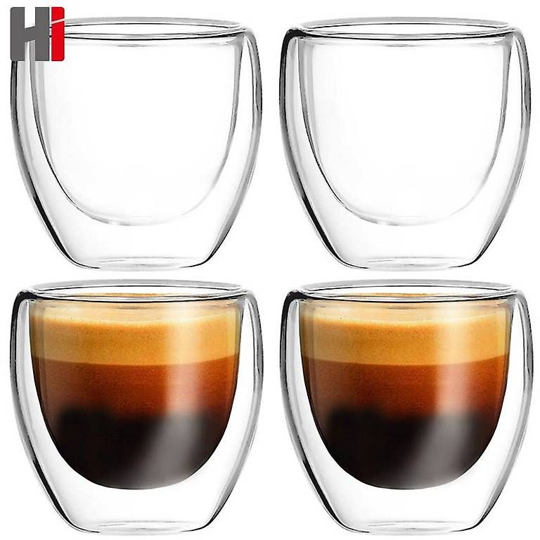 Bicchieri: 2er-Set Espresso Gläser THERMO-TRINKGLAS Trinkgläser – Nuovo e nell'imballaggio originale da Zürich venduto da Discountbros 1