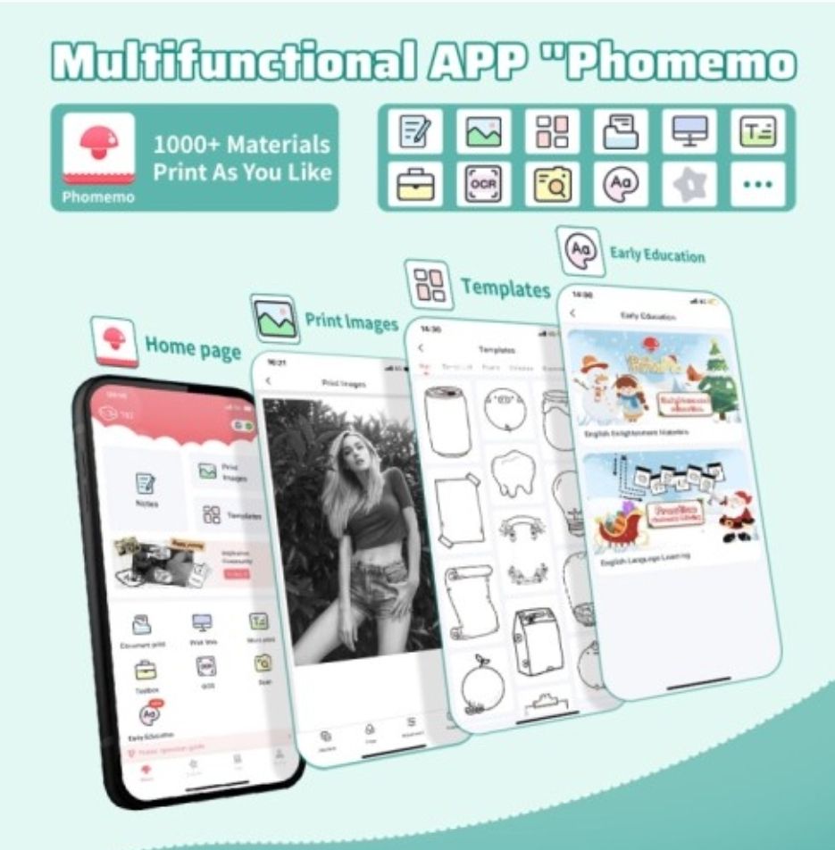 Stampanti: Phomemo T02 Bluetooth Thermodrucker inkl. 3er Papier-Set – Nuovo e nell'imballaggio originale da Dachsen venduto da Topparts1 4