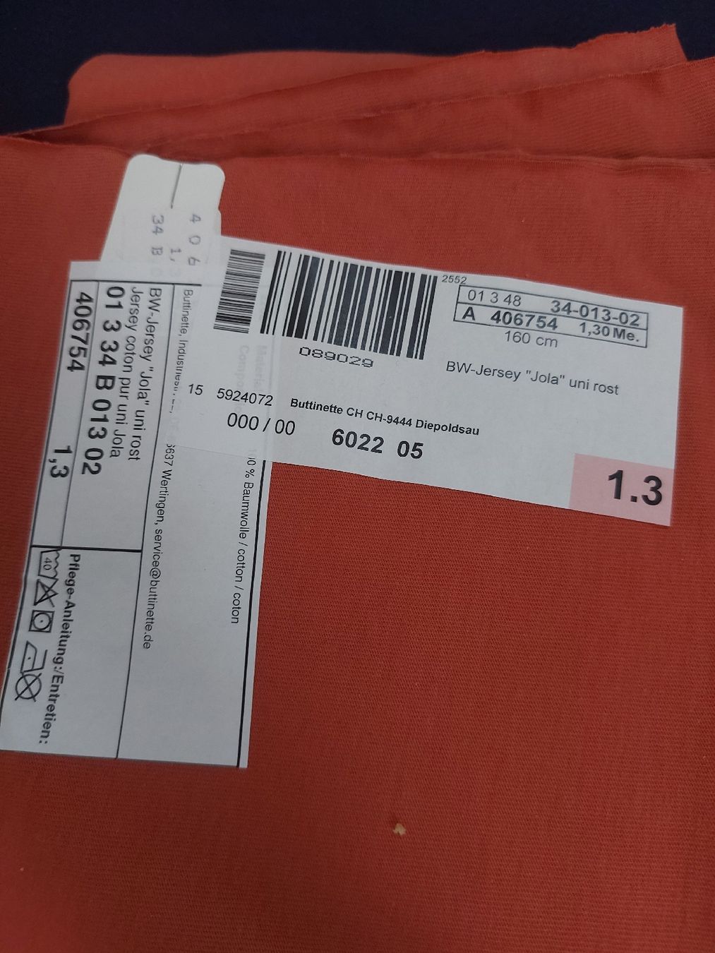 Stoffe: Baumwoll Jersey zimt – Neu und originalverpackt aus Lotzwil von sarah._g 1
