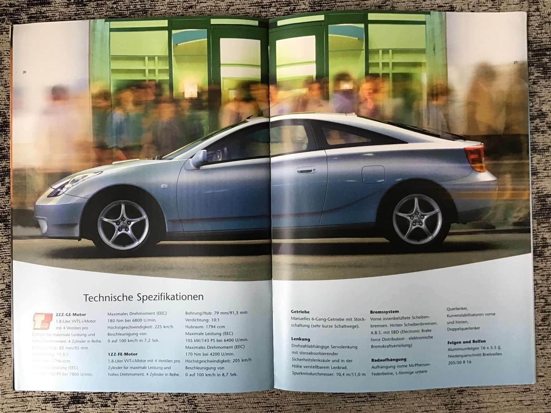 Toyota Dokumente: Toyota Celica Verkaufsprospekt 2001 – Gebraucht aus Scherzingen von Starseller62 5