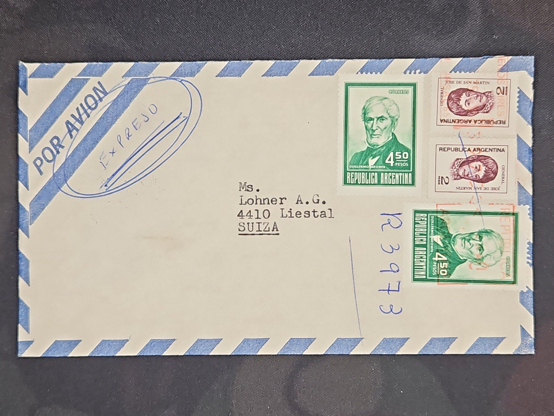 Tutti i francobolli: CL24 Enveloppe + Timbre Argentine 1975 – Usato da Cousset venduto da Patrick_Collections
