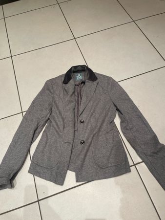 Blazer Brigitte von Schönfels grau mit samtkragen gr 36 