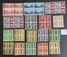 Lot  4er Blöcke ungestempelt  xx, x