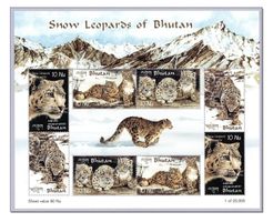 Bhutan 2001 Schneeleoparden Berge MNH **