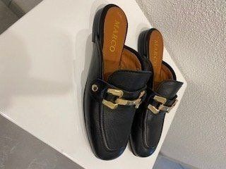 Damenschuhe: Mules Schuhe Schwarz Gold Marco IT – Gebraucht aus Zürich von esk_6ymz 2