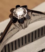 Vintage Diamante Ring 750 Weissgold