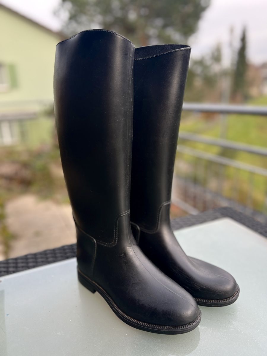 Scarpe da donna: Reitstiefel in Grösse 38, aus Kunstleder – Usato da Turgi venduto da SHK