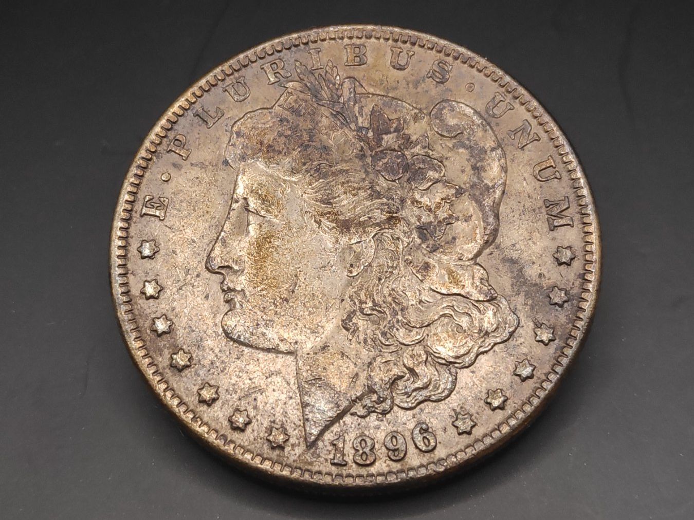 Alle Münzen: 1896 Morgan Silber Dollar mit Patina – Gebraucht aus Sirnach von Trekk64