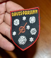 VINTAGE Badge DAVOS-PARSENN  nos ST. GALLER STICKEREI abz.