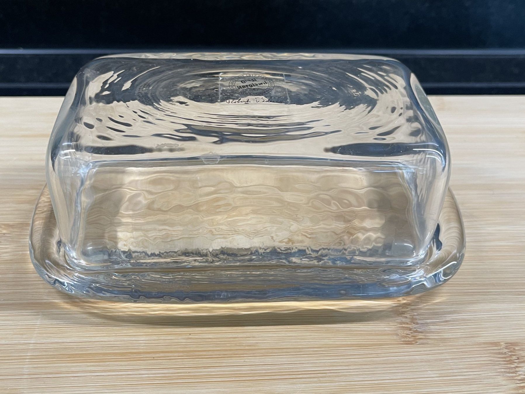 Glasi Hergiswil Altre Stoviglie: Butterdose mit Deckel, Glasi Hergiswil, NEU – Nuovo (secondo la descrizione) da Chur venduto da Zido