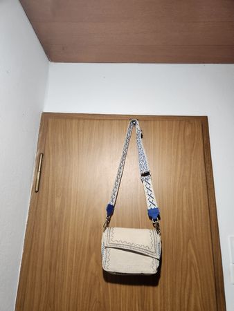 Sac bandoulière Desigual beige bleu motif 