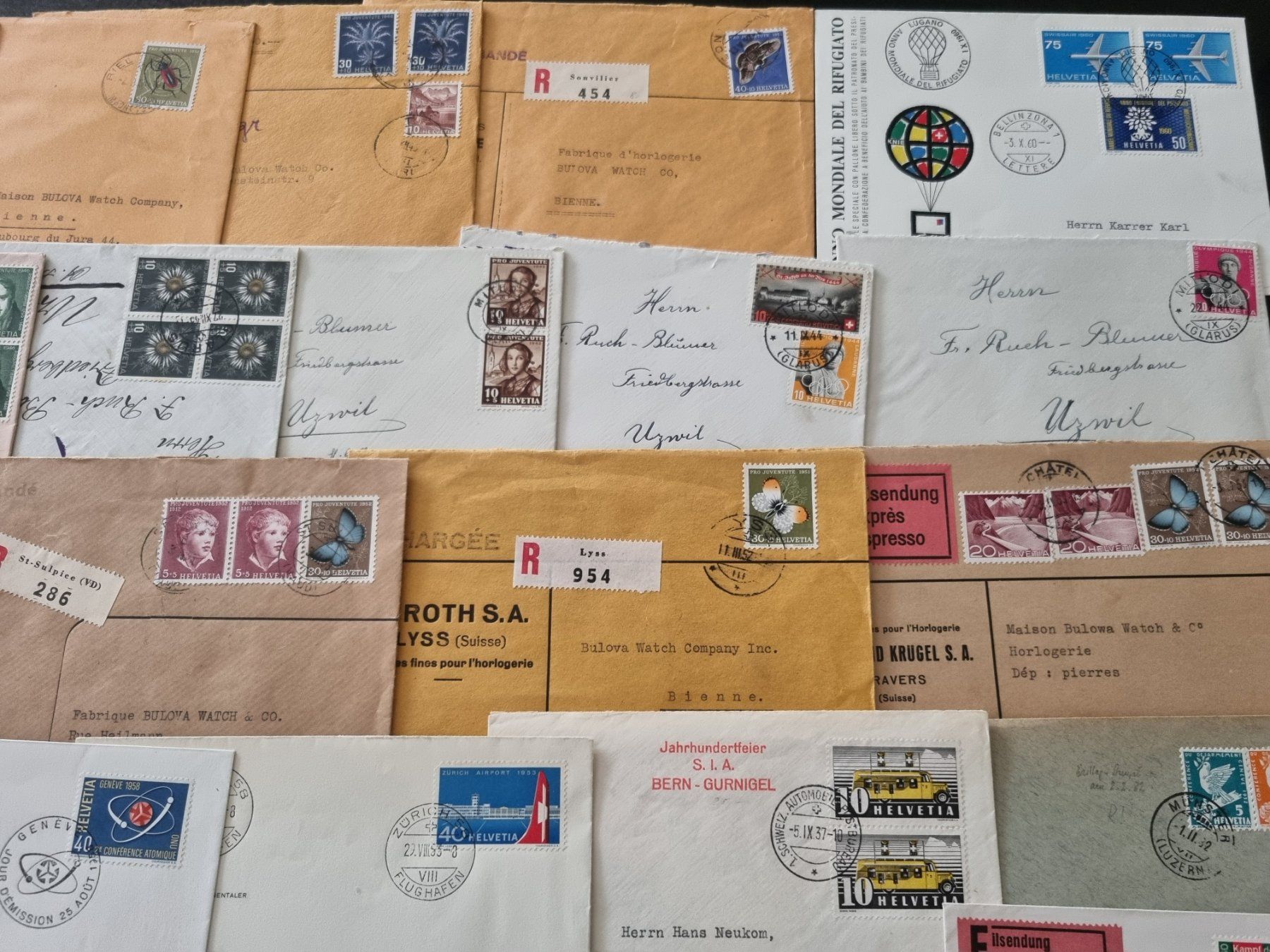 Alle Briefmarken: Lot mit 37 CH Briefe – Gebraucht aus Gümligen von Geniusbuy 3