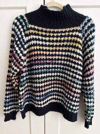 Colorful Striped Wool Blend Italian Sweater - Size S/M