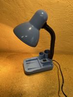 Schreibtischlampe/Tischlampe, blau, mit Ablage!