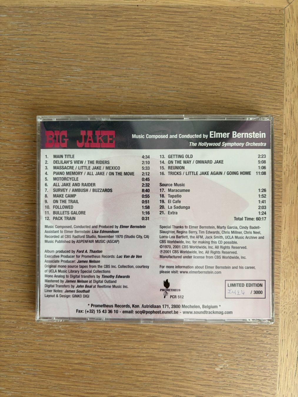 CDs: CD BIG JAKE PAR ELMER BERNSTEIN – Gebraucht aus Geneve von tigre69 1