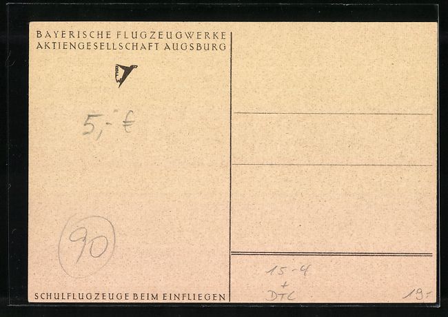 Foto & Poster: Augsburg, Schulflugzeuge beim Einfliegen – Usato da Berlin venduto da bartko-reher 1
