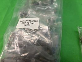 10 Stk. Modular Adapter DB9F auf RJ45 neu in Verpackung