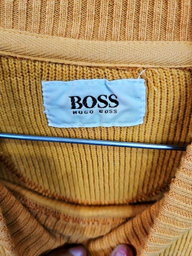 Hugo Boss Kleiderpakete: BOSS Hugo Boss Senfgelber Gerippter Rollkragenpullover – Gebraucht aus Zug von vinokilo 4
