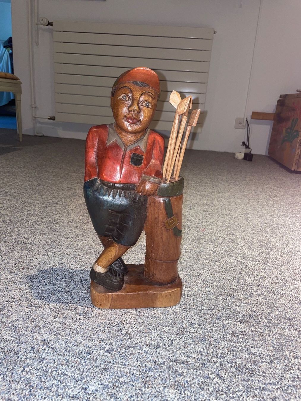 Sculture & Statue: Statue golfeur en bois – Nuovo (secondo la descrizione) da Genève venduto da flocon06