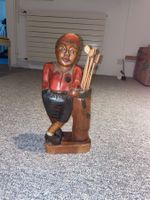 Statue golfeur en bois
