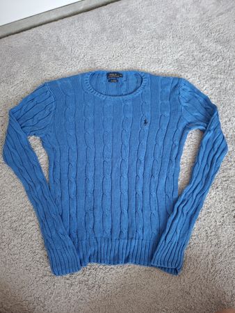 Pull tPolo Ralph Lauren torsadé bleu taille M